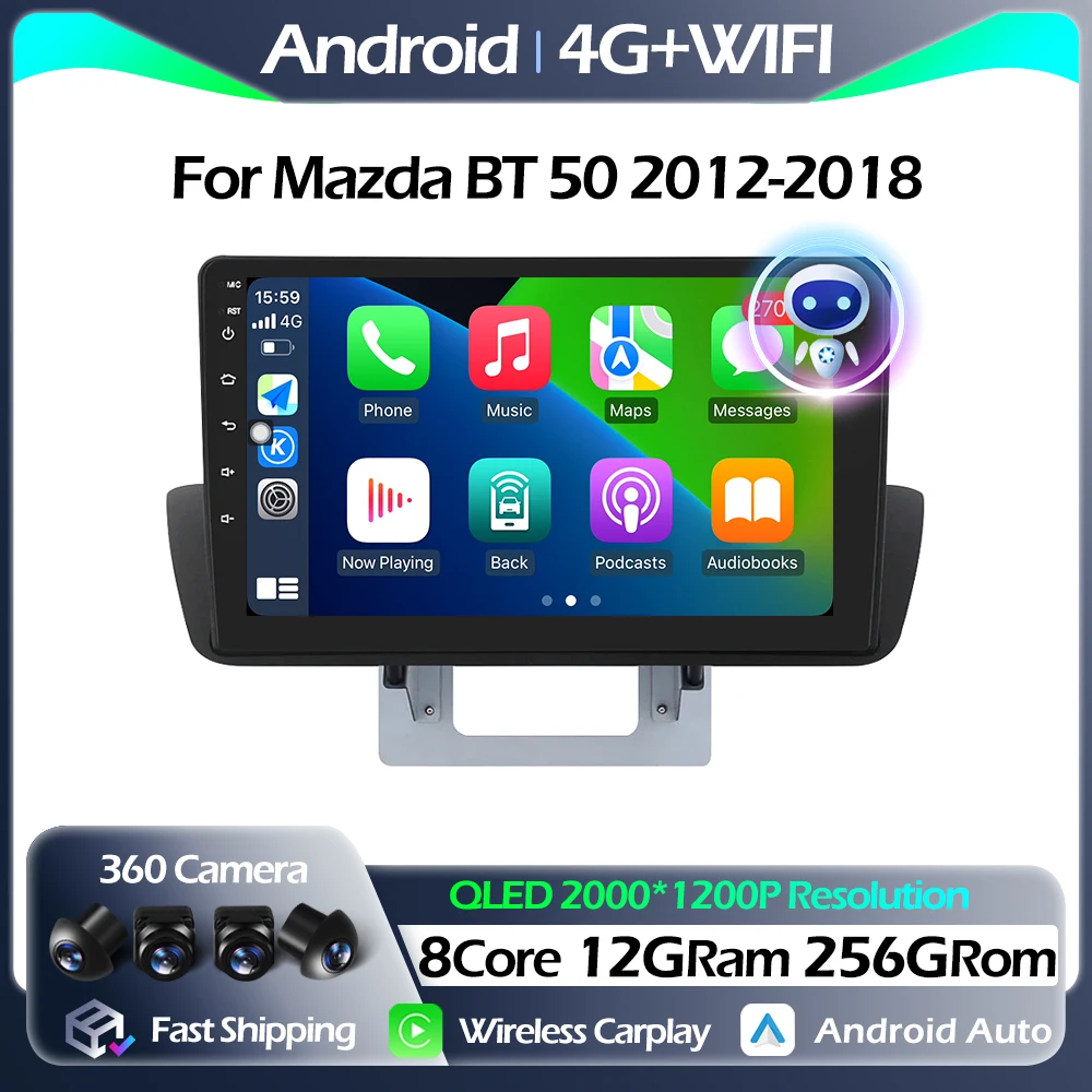 Carplay Android Auto Car Radio For Mazda BT 50 2012-2018 Multimedia Video Player Navigation GPS WIFI FM DSP Bluetooth
Carplay Android Auto Car Radio For Mazda BT 50 2012-2018 Multimedia Video Player Navigation GPS WIFI FM DSP Bluetooth