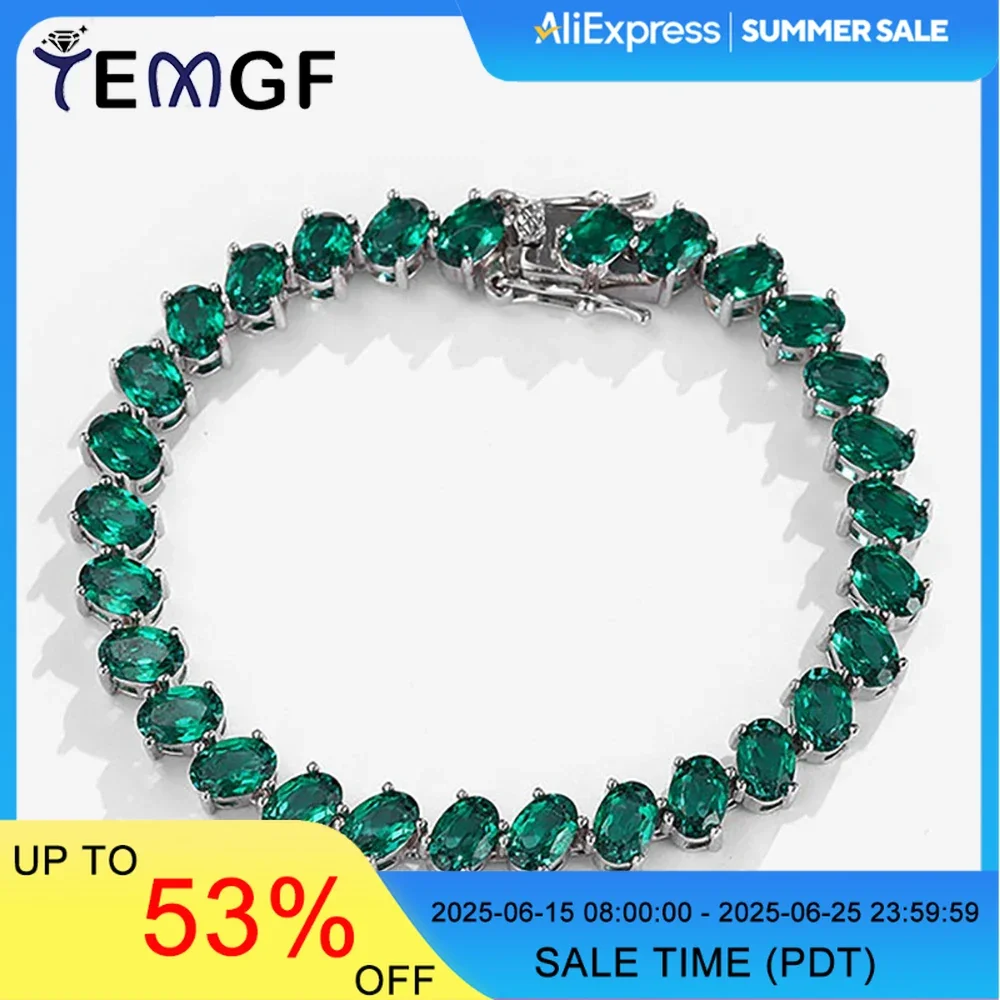 TEMGF 925 Sterling Silver Bracelet Cultivate Oval/Pear Cut Gemstone Inlay for Women Luxury Fine Jewelry Anniversary Surprise
TEMGF 925 Sterling Silver Bracelet Cultivate Oval/Pear Cut Gemstone Inlay for Women Luxury Fine Jewelry Anniversary Surprise