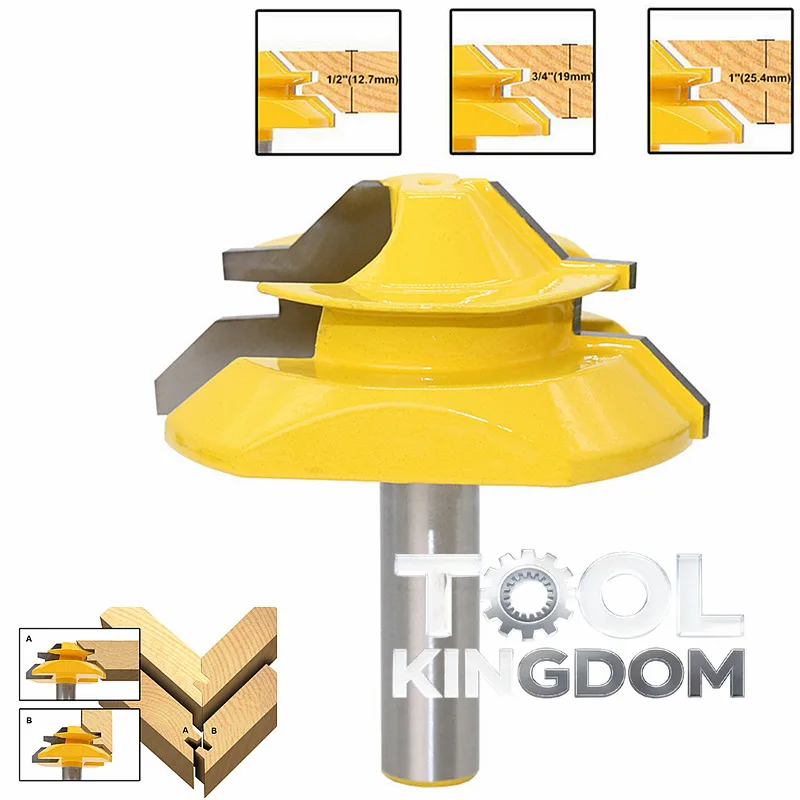 Фреза для деревообработки под 45 градусов, для соединений «язык и паз», с хвостовиком 1/4" (8 мм) и 1/2", набор фрез для угловых соединений
Фреза для деревообработки под 45 градусов, для соединений «язык и паз», с хвостовиком 1/4" (8 мм) и 1/2", набор фрез для угловых соединений