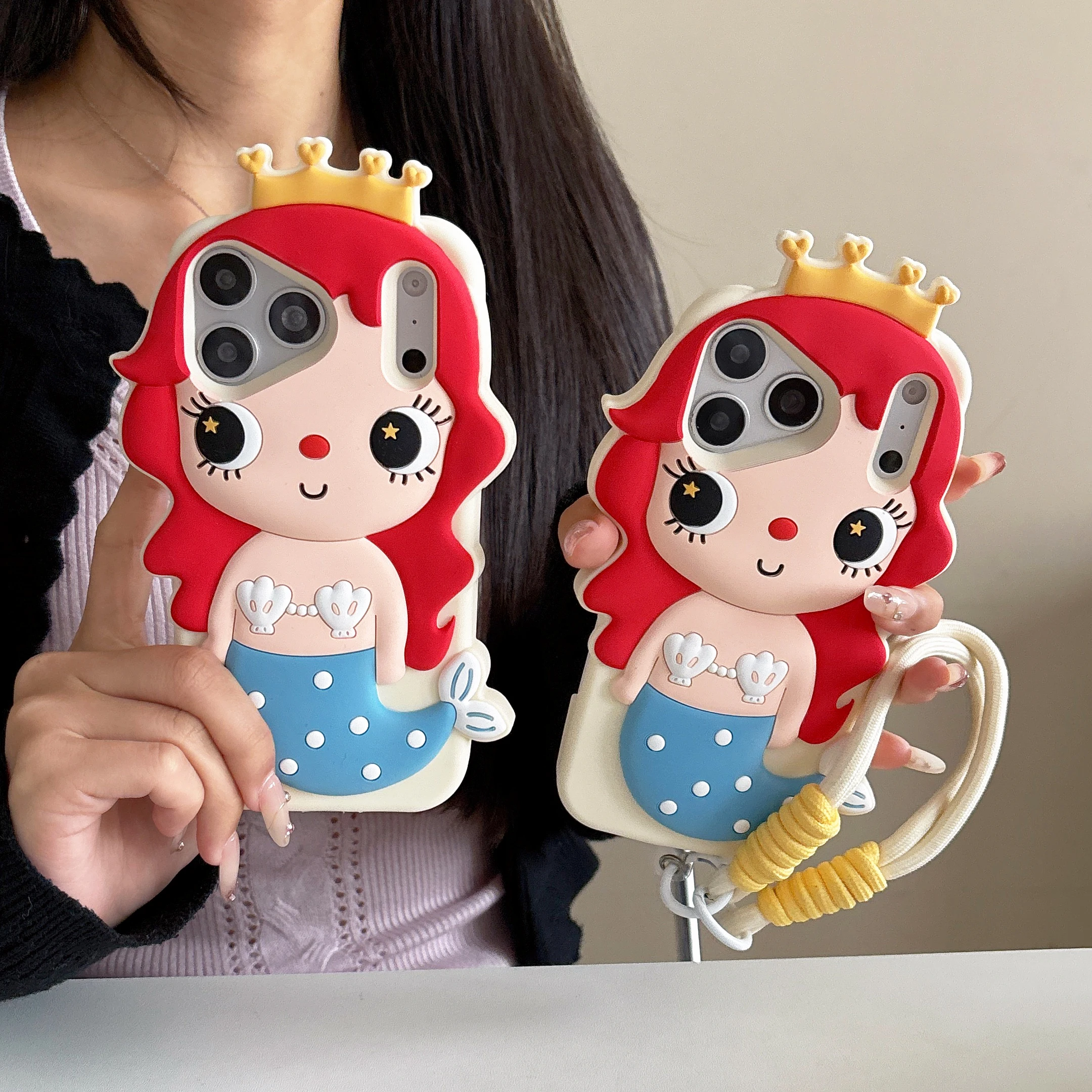 3D Cute Cartoon Girl Silicone Phone Case Anti-Drop Protective Cover for iPhone 17 16Pro ProMax plus With Lanyard
3D Cute Cartoon Girl Silicone Phone Case Anti-Drop Protective Cover for iPhone 17 16Pro ProMax plus With Lanyard