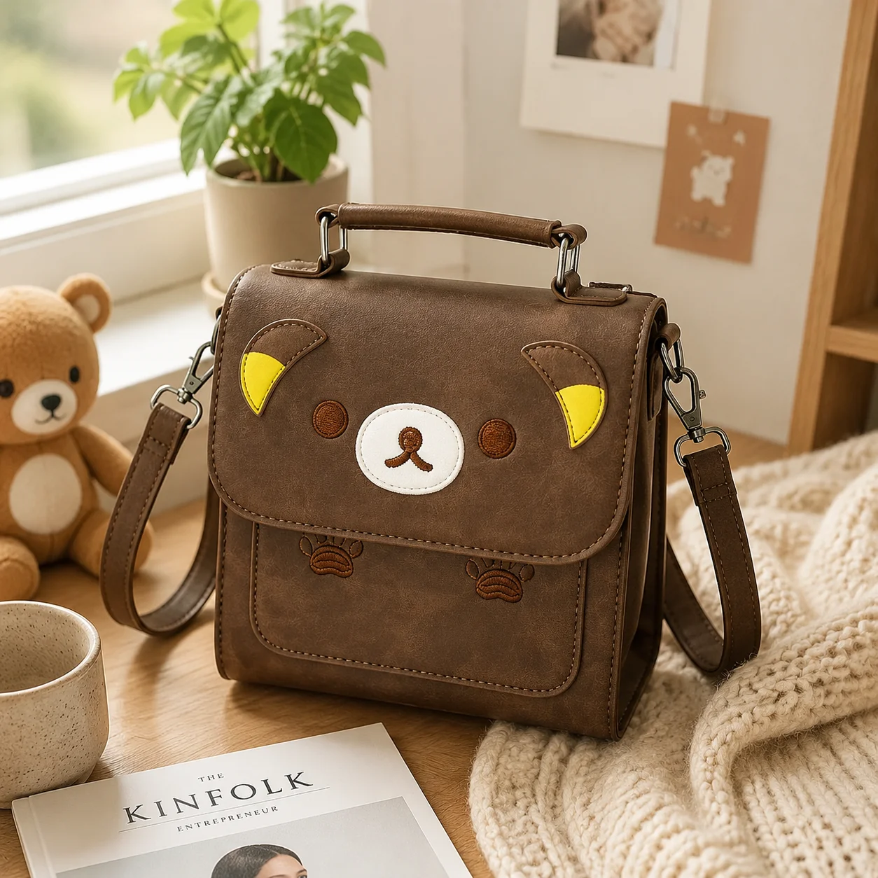 Cute Rilakkuma Embroidered Backpack Multi-use Cartoon Handbag Crossbody Shoulder Bag Casual Daily Bag Gift For Women Girls
Cute Rilakkuma Embroidered Backpack Multi-use Cartoon Handbag Crossbody Shoulder Bag Casual Daily Bag Gift For Women Girls