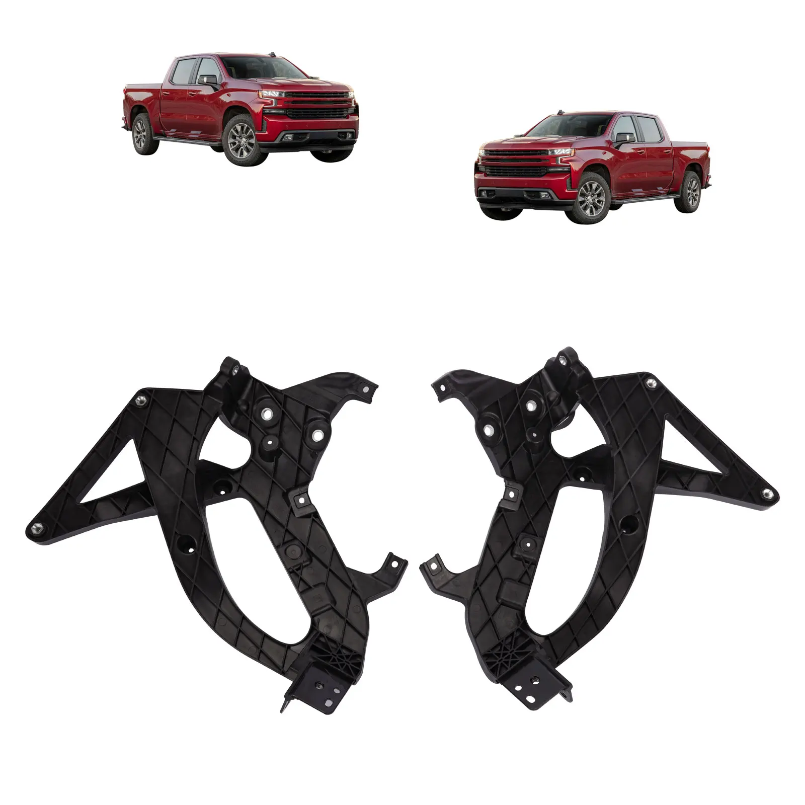 Pair Front Bumper Support Bracket Left&Right Side for 2019-2021 Silverado 1500 Replace Part Number:84219065, GM1062124, 84219066
Pair Front Bumper Support Bracket Left&Right Side for 2019-2021 Silverado 1500 Replace Part Number:84219065, GM1062124, 84219066