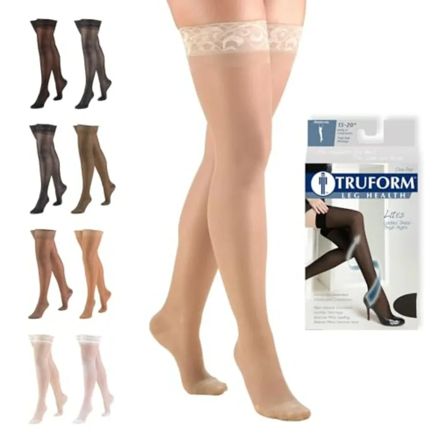 Truform Sheer Compression Stockings, 15-20 mmHg, Women's Thigh High Length, 20 Denier,,Medium
Truform Sheer Compression Stockings, 15-20 mmHg, Women's Thigh High Length, 20 Denier,,Medium