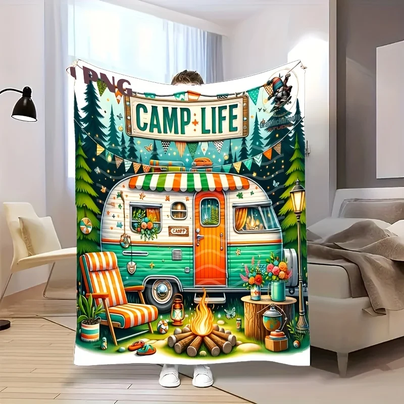 Фланелевое одеяло Camp Life Camper Van, уютное мягкое теплое флисовое одеяло для любителей кемпинга в помещении и на открытом воздухе
Фланелевое одеяло Camp Life Camper Van, уютное мягкое теплое флисовое одеяло для любителей кемпинга в помещении и на открытом воздухе