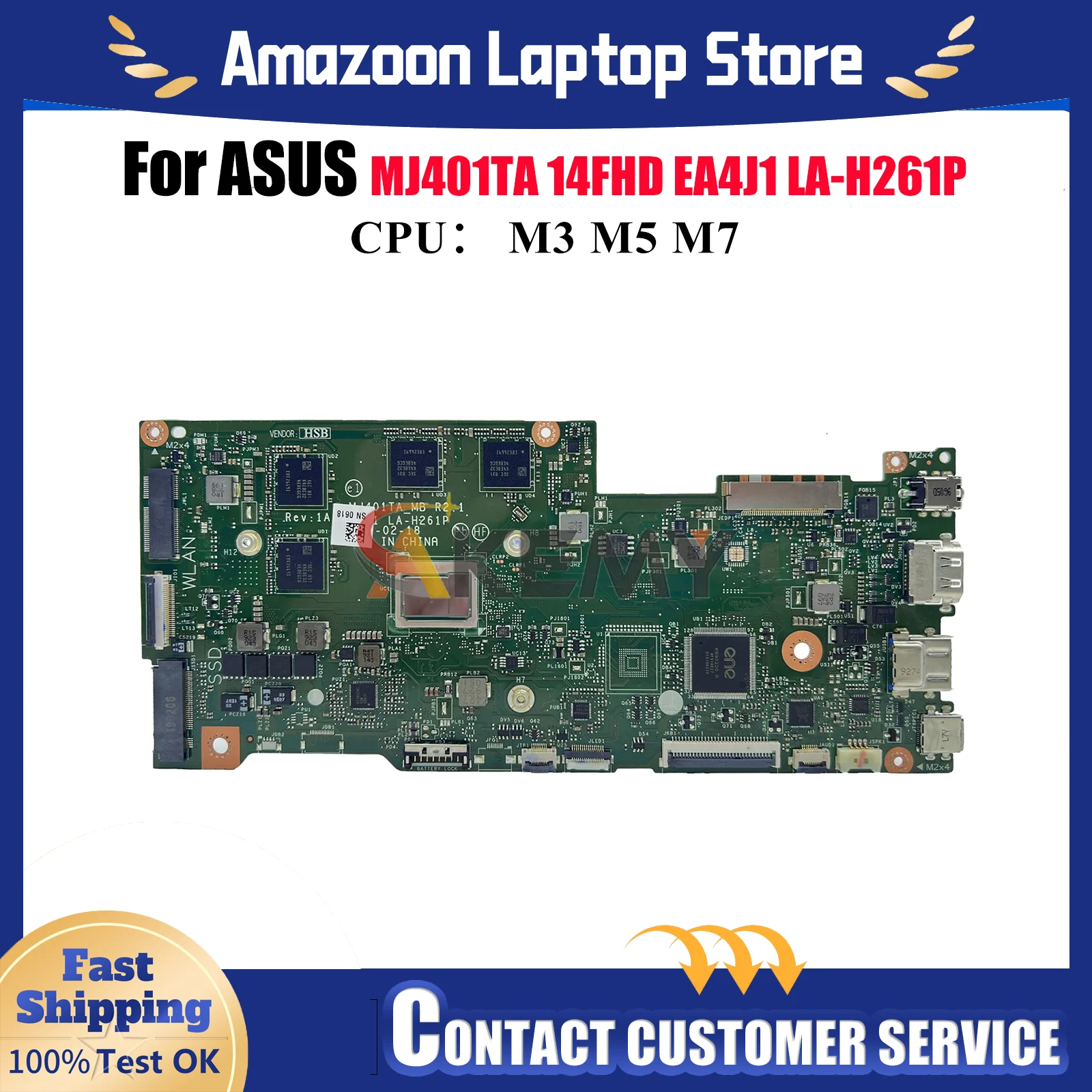 MJ401TA Материнская плата для ноутбука ASUS VivoBook MJ401TA 14FHD EA4J1 LA-H261P MJ401T Материнская плата с процессором M3 M5 M7 100% тест OK stk
MJ401TA Материнская плата для ноутбука ASUS VivoBook MJ401TA 14FHD EA4J1 LA-H261P MJ401T Материнская плата с процессором M3 M5 M7 100% тест OK stk