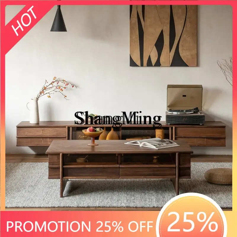 FG Black Walnut Solid Wood TV Cabinet Vintage Glass Audiovisual Cabinet Living Room Storage Cabinet
FG Black Walnut Solid Wood TV Cabinet Vintage Glass Audiovisual Cabinet Living Room Storage Cabinet