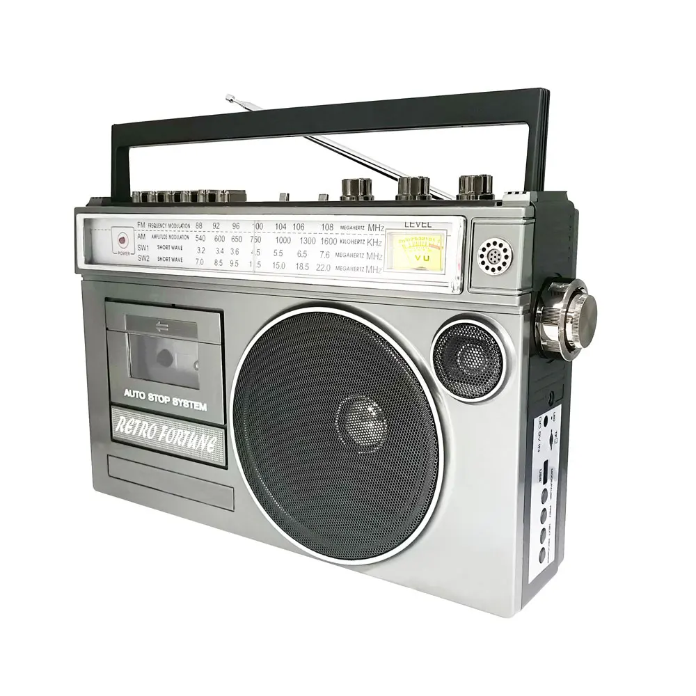 Retro Fortune ODM/OEM Wholesale Hot Sale Customized Classic Getto Blaster Boombox Radio
Retro Fortune ODM/OEM Wholesale Hot Sale Customized Classic Getto Blaster Boombox Radio