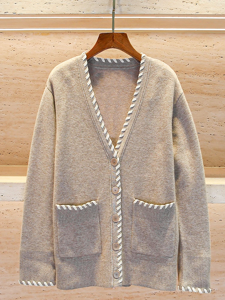 Sandro Sivos Spring 2025 V-Ne Loose Knitted Open Cardigan Outerwear Ele Simple Sle Long Sve Regular Fit Commute Wear
Sandro Sivos Spring 2025 V-Ne Loose Knitted Open Cardigan Outerwear Ele Simple Sle Long Sve Regular Fit Commute Wear