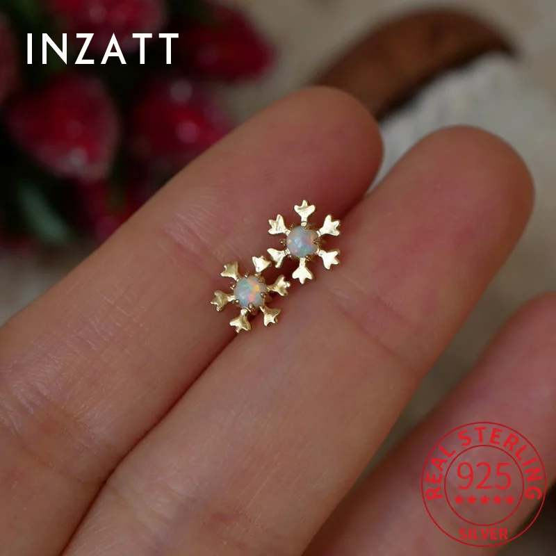 INZATT Real 925 Sterling Silver 18K Gold Opal Snowflake Mini Stud Earrings for Women Cute Fine Jewelry Light Luxury Accessories
INZATT Real 925 Sterling Silver 18K Gold Opal Snowflake Mini Stud Earrings for Women Cute Fine Jewelry Light Luxury Accessories