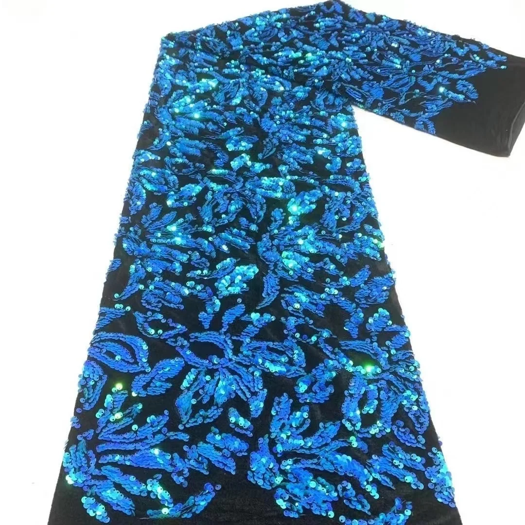 Blue African Lace Fabric With Sequins Embroidered Nigerian Mesh Laces Fabric High Quality French Tulle Lace Fabric With Sequins
Blue African Lace Fabric With Sequins Embroidered Nigerian Mesh Laces Fabric High Quality French Tulle Lace Fabric With Sequins