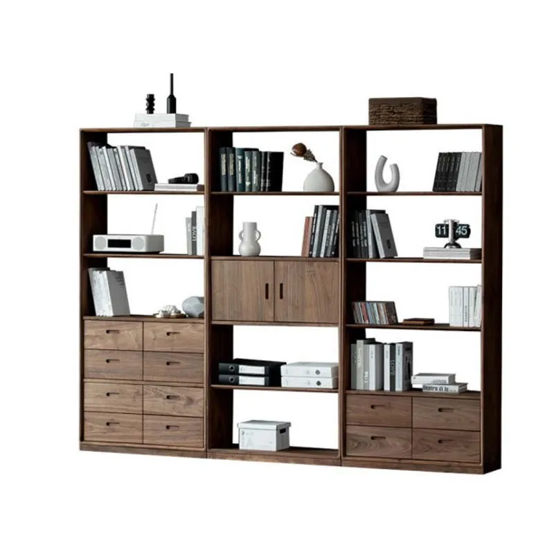 North American black walnut floor-to-ceiling bookcase, simple modern bookshelf, study full wall bookcase locker
North American black walnut floor-to-ceiling bookcase, simple modern bookshelf, study full wall bookcase locker