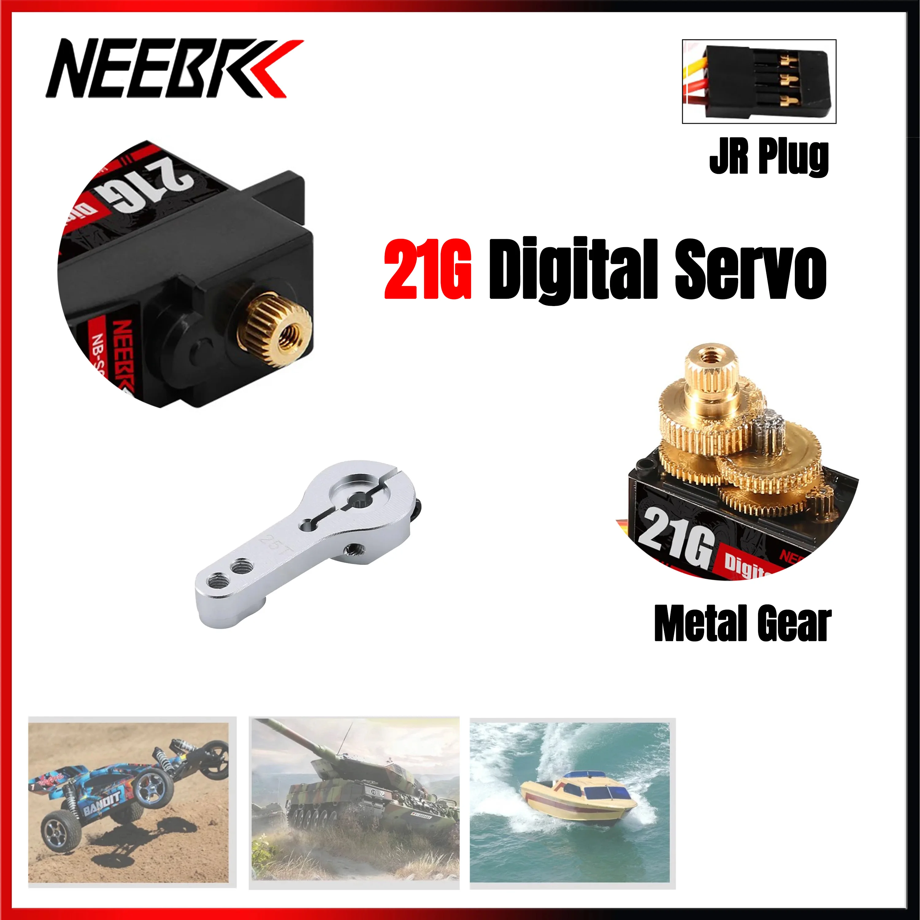NEEBRC 21G Digital Servo Waterproof Metal Gear for 1/18 1/16 RC Car Truck Crawler Plane Boat Toy Part Axial Wltoys MN Hyper Go
NEEBRC 21G Digital Servo Waterproof Metal Gear for 1/18 1/16 RC Car Truck Crawler Plane Boat Toy Part Axial Wltoys MN Hyper Go