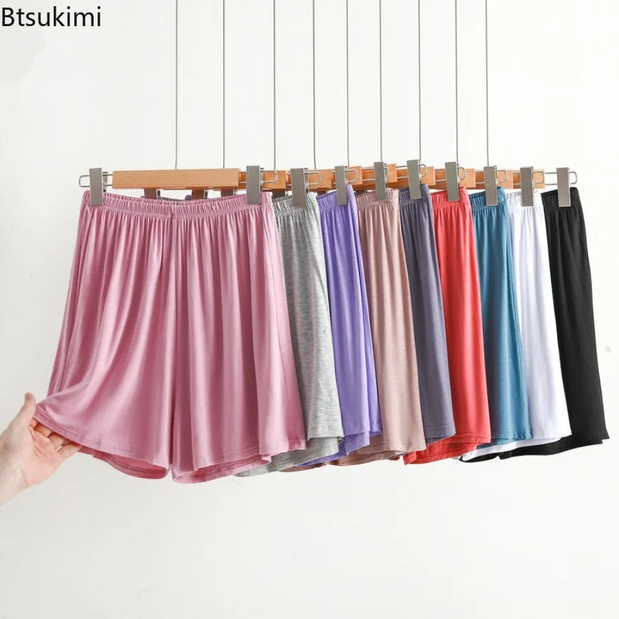 New 2025 Modal Thin Style Wide Leg Shorts Solid Color Summer Women's Short Pants Over The Knee XL-3XL Size Loose Sleeping Shorts
New 2025 Modal Thin Style Wide Leg Shorts Solid Color Summer Women's Short Pants Over The Knee XL-3XL Size Loose Sleeping Shorts