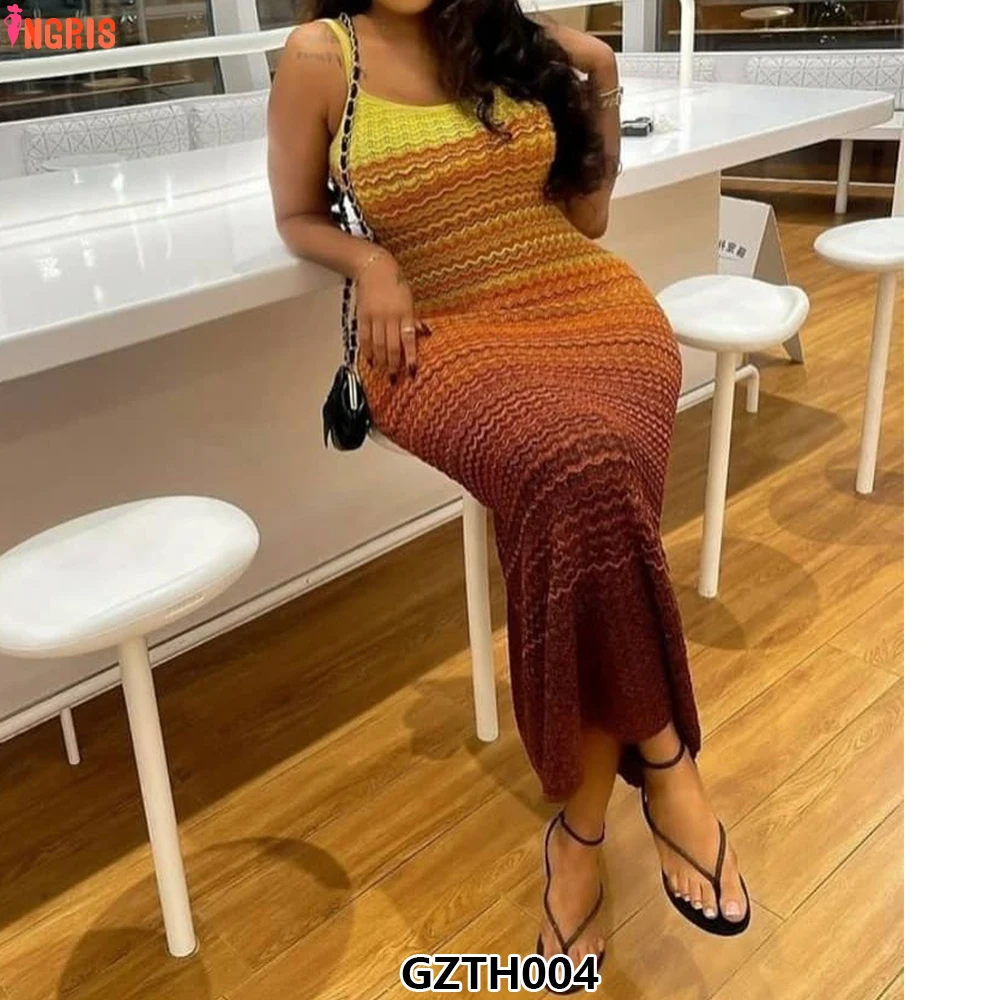 2025 New Arrivals Summer Spaghetti Strap Knitted Fabric Women Fashion Casual Knit Dress Ladies Knitted Dress-GZTH004 
2025 New Arrivals Summer Spaghetti Strap Knitted Fabric Women Fashion Casual Knit Dress Ladies Knitted Dress-GZTH004