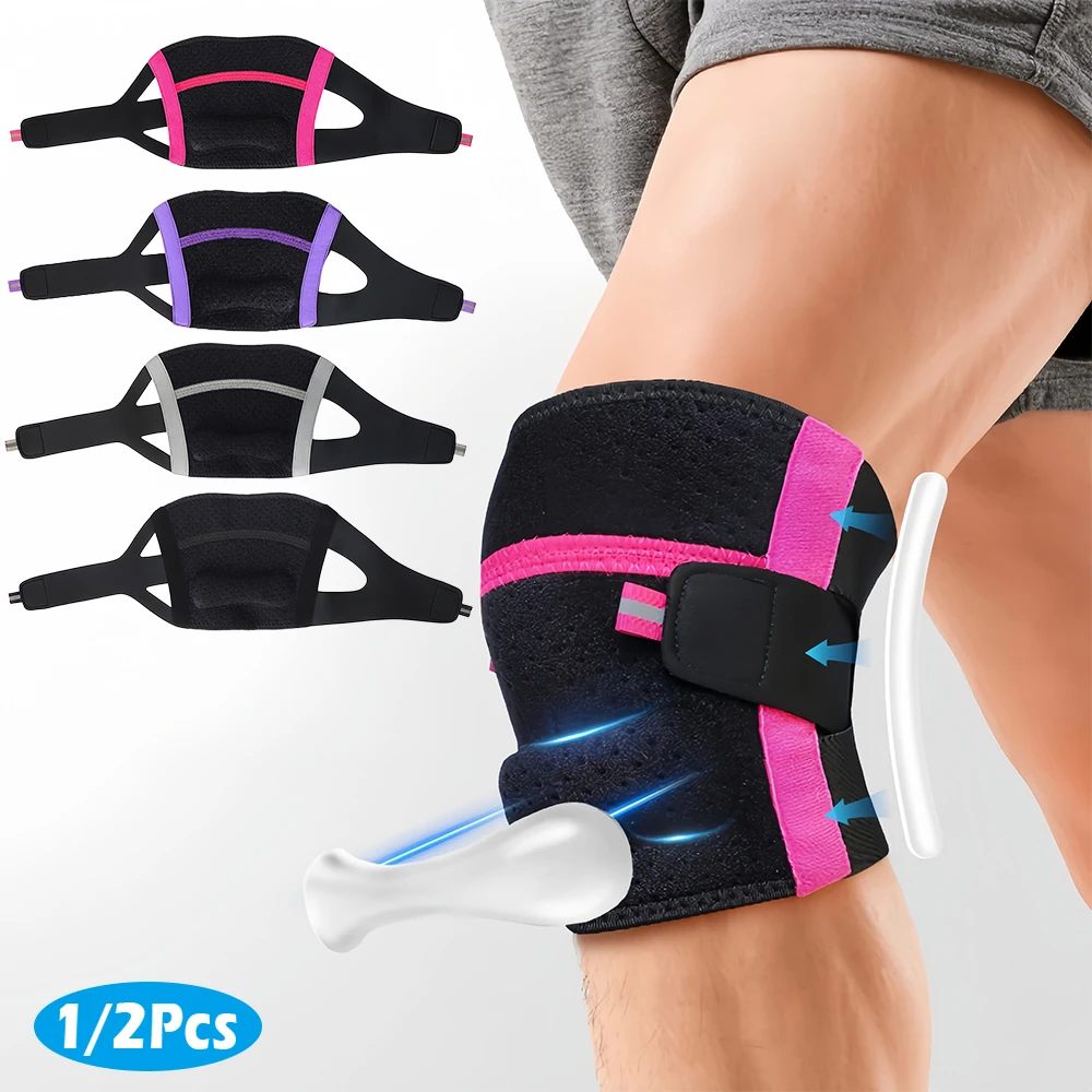 1/2Pcs Knee Brace Patella Support, Adjustable Compression Wrap Around Strap for Men Women Sports, Basketball, Football, Running
1/2Pcs Knee Brace Patella Support, Adjustable Compression Wrap Around Strap for Men Women Sports, Basketball, Football, Running