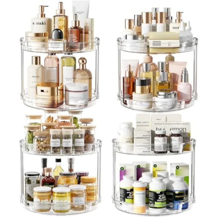 4 Pack 10.6'' 2-Tier Lazy Susan Turntable Organizer Rotatg Spice Rack Organization for Cabet Kitchen Pantry Countertop Bathroom
4 Pack 10.6'' 2-Tier Lazy Susan Turntable Organizer Rotatg Spice Rack Organization for Cabet Kitchen Pantry Countertop Bathroom
