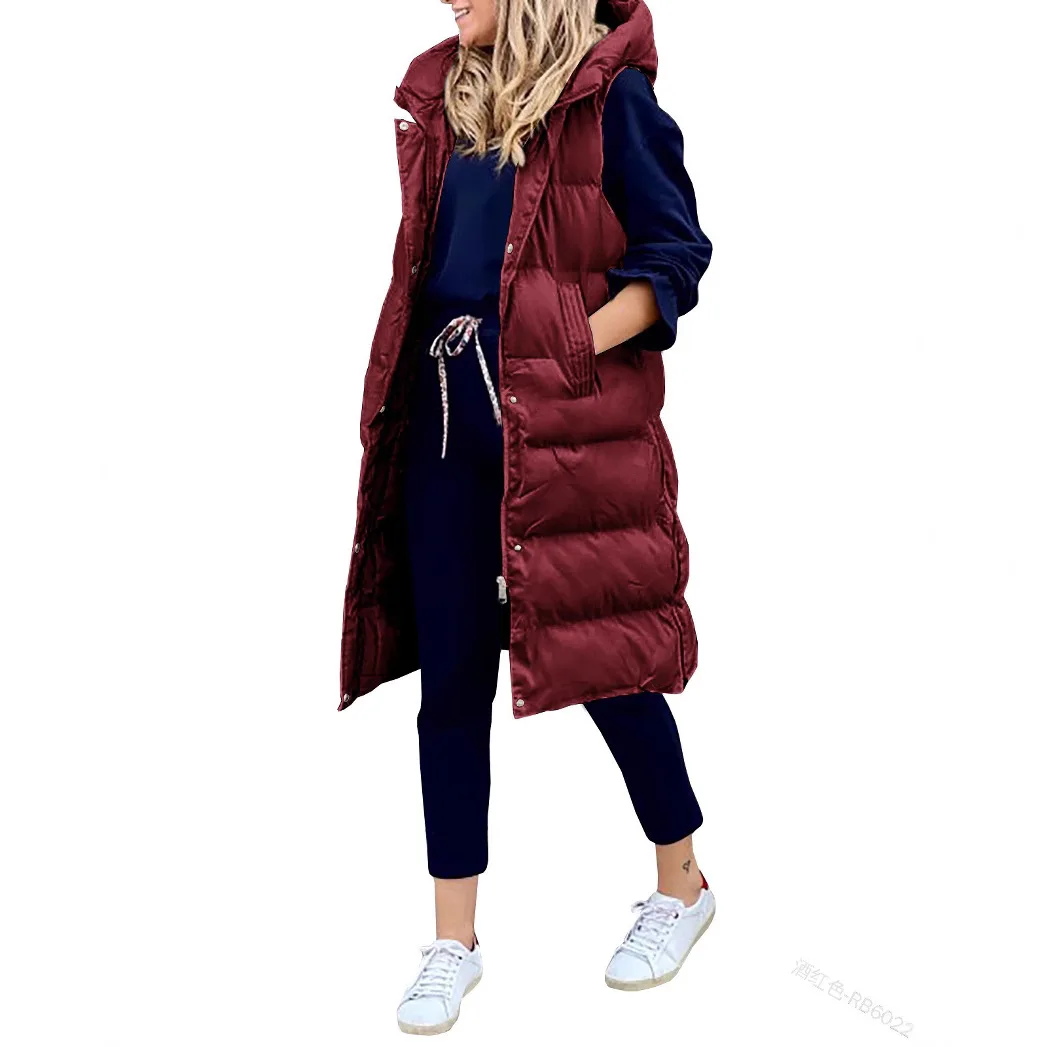 Solid Color Hooded Long Cotton Vest Casual Fashion Single-breasted Sleeveless Jacket XXXL
Solid Color Hooded Long Cotton Vest Casual Fashion Single-breasted Sleeveless Jacket XXXL