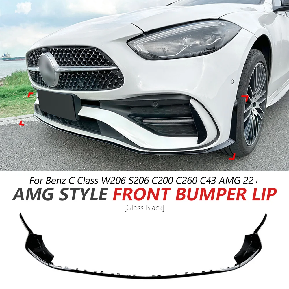 Front Bumper Lip For Benz C Class W206 S206 C200 C260 C43 AMG 2022+ Glossy Black Bumper Lip Spoiler Front Lip Benz Car Update
Front Bumper Lip For Benz C Class W206 S206 C200 C260 C43 AMG 2022+ Glossy Black Bumper Lip Spoiler Front Lip Benz Car Update