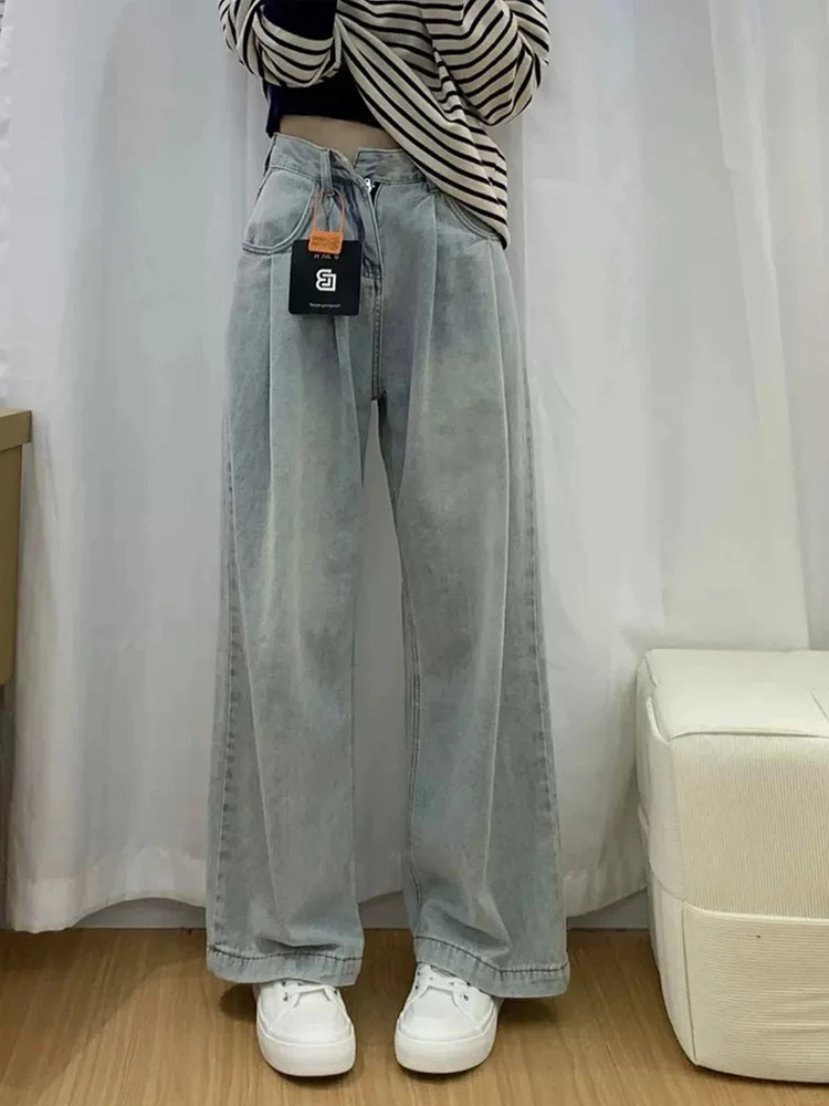 Летние свободные широкие джинсы из тонкого ледяного шелка больших размеров, женские джинсовые брюки прямого кроя с высокой талией, эффект похудения
Летние свободные широкие джинсы из тонкого ледяного шелка больших размеров, женские джинсовые брюки прямого кроя с высокой талией, эффект похудения