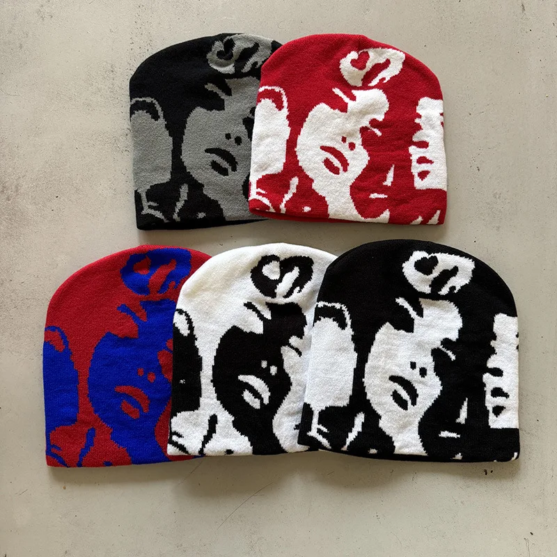 1 шт., шапки-бини Intarsia с рисунком лица, зимняя повседневная ветрозащитная эластичная шапка с черепом, подходят для активного отдыха и повседневной носки
1 шт., шапки-бини Intarsia с рисунком лица, зимняя повседневная ветрозащитная эластичная шапка с черепом, подходят для активного отдыха и повседневной носки