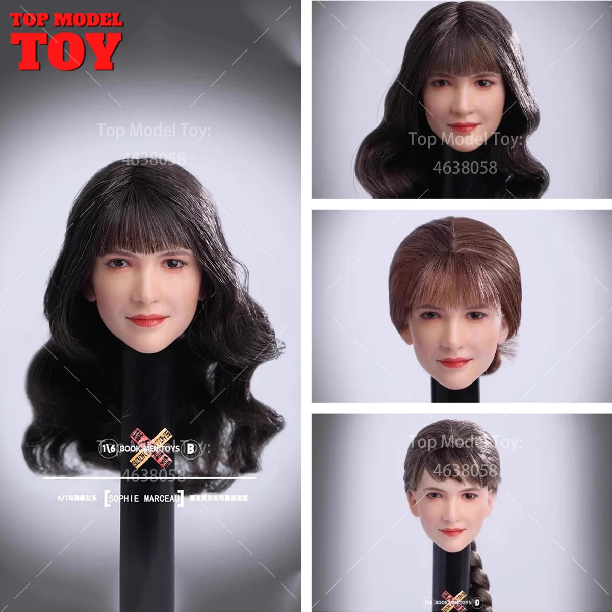 BOOK MEN TOYS BM01 1/6 Sophie Movable Eyes Head Sculpt Carving PVC Model for 12" Female Soldier Action Figure Body Dolls Toys
BOOK MEN TOYS BM01 1/6 Sophie Movable Eyes Head Sculpt Carving PVC Model for 12" Female Soldier Action Figure Body Dolls Toys