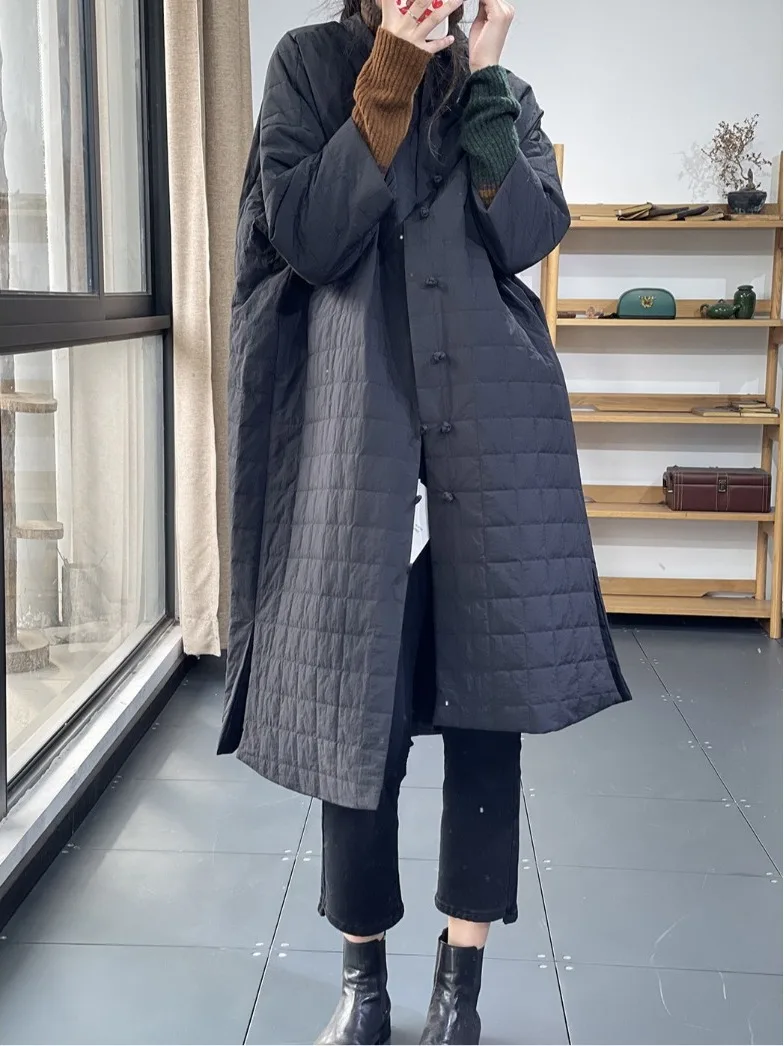 Длинная хлопковая куртка свободного покроя, круглая, однотонная, на пуговицах, в стиле ретро, женская осенне-зимняя новинка, модная верхняя одежда
Длинная хлопковая куртка свободного покроя, круглая, однотонная, на пуговицах, в стиле ретро, женская осенне-зимняя новинка, модная верхняя одежда