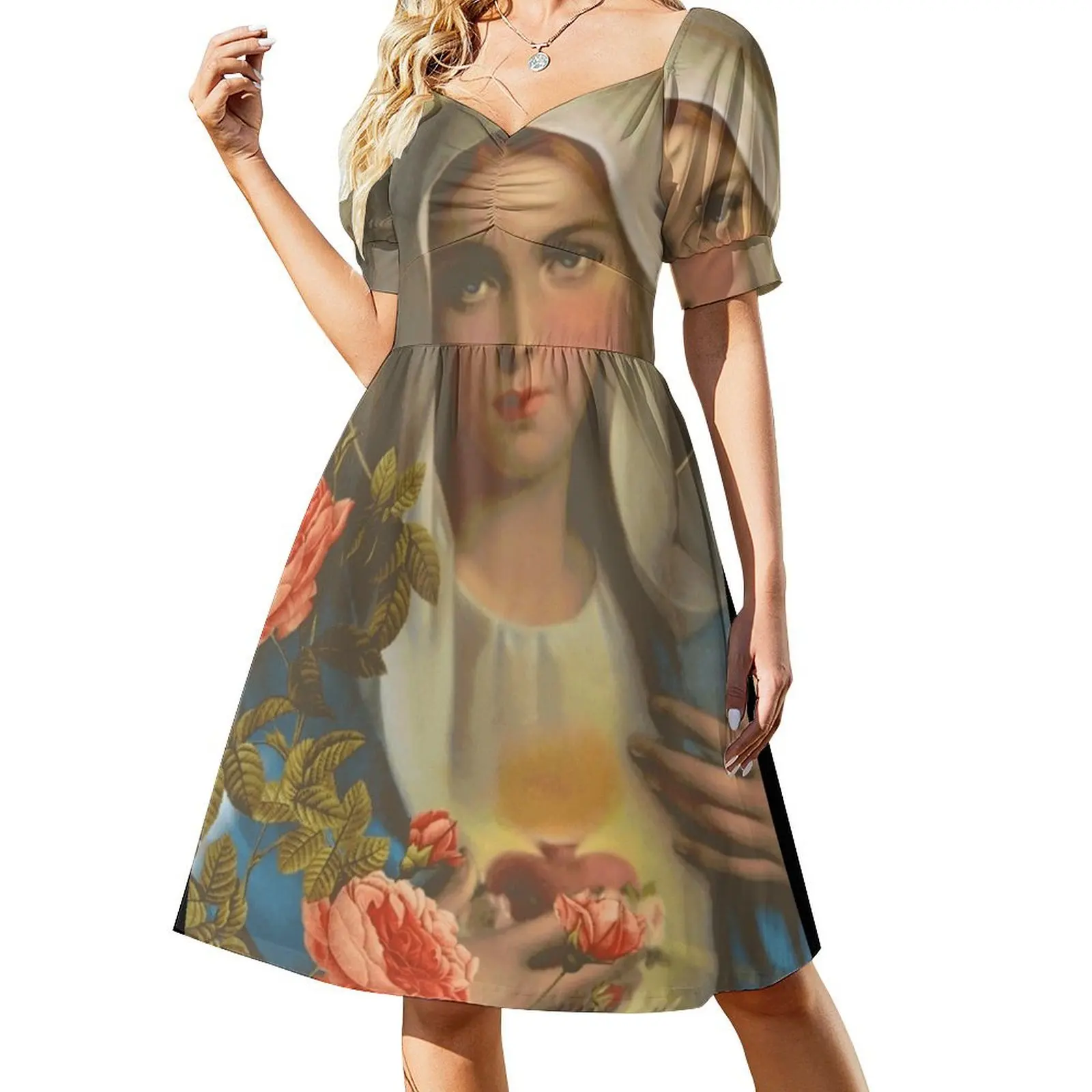 Madonna of May Short-Sleeved Dress Woman fashion luxury woman party dress evening dresses luxury 2025
Madonna of May Short-Sleeved Dress Woman fashion luxury woman party dress evening dresses luxury 2025