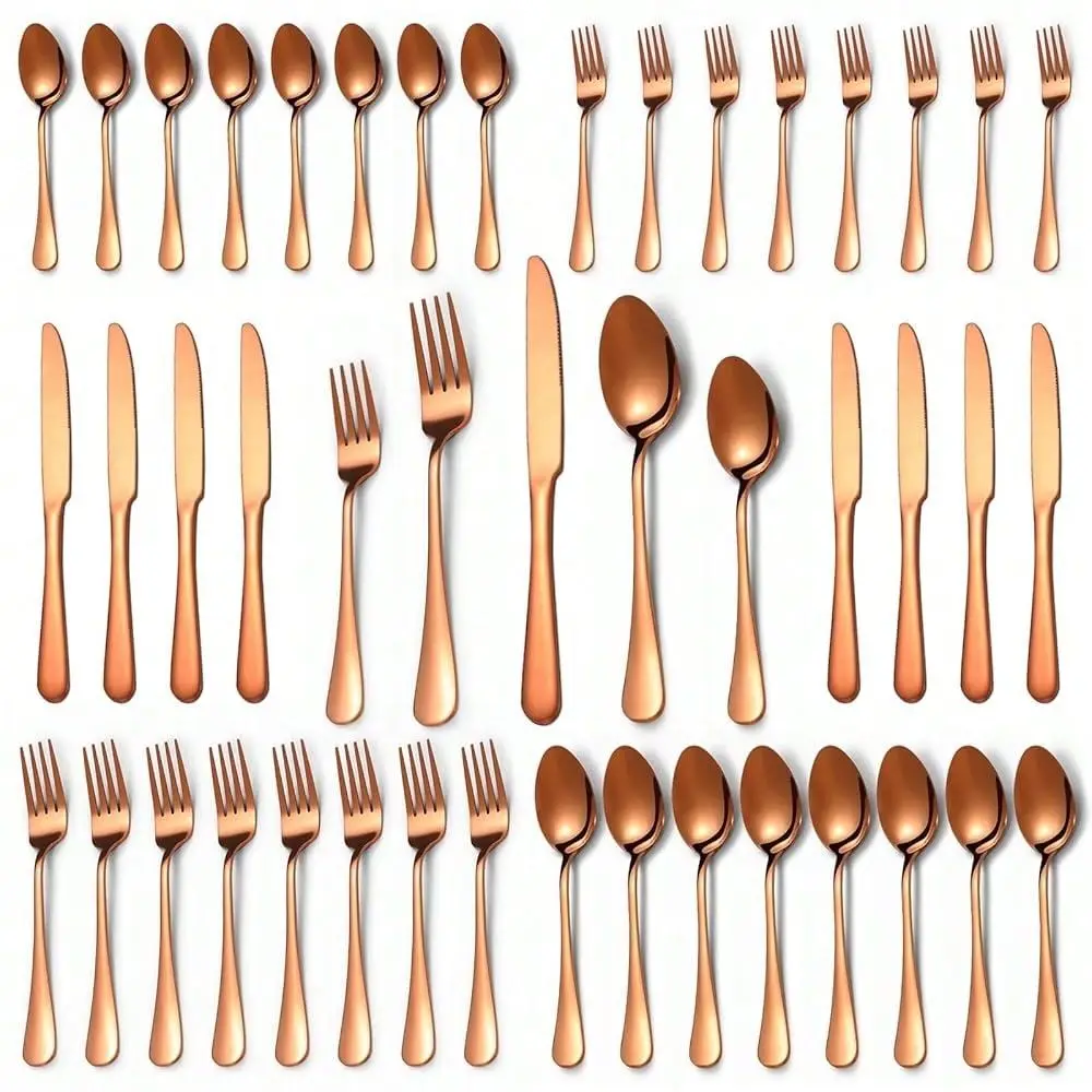 Pcs Rose Gold Silverware Set For 8, Stainless Steel Flatware Set, Eating Utensils Sets Include Fork Spoon,Home Kitchen Tablewar
Pcs Rose Gold Silverware Set For 8, Stainless Steel Flatware Set, Eating Utensils Sets Include Fork Spoon,Home Kitchen Tablewar