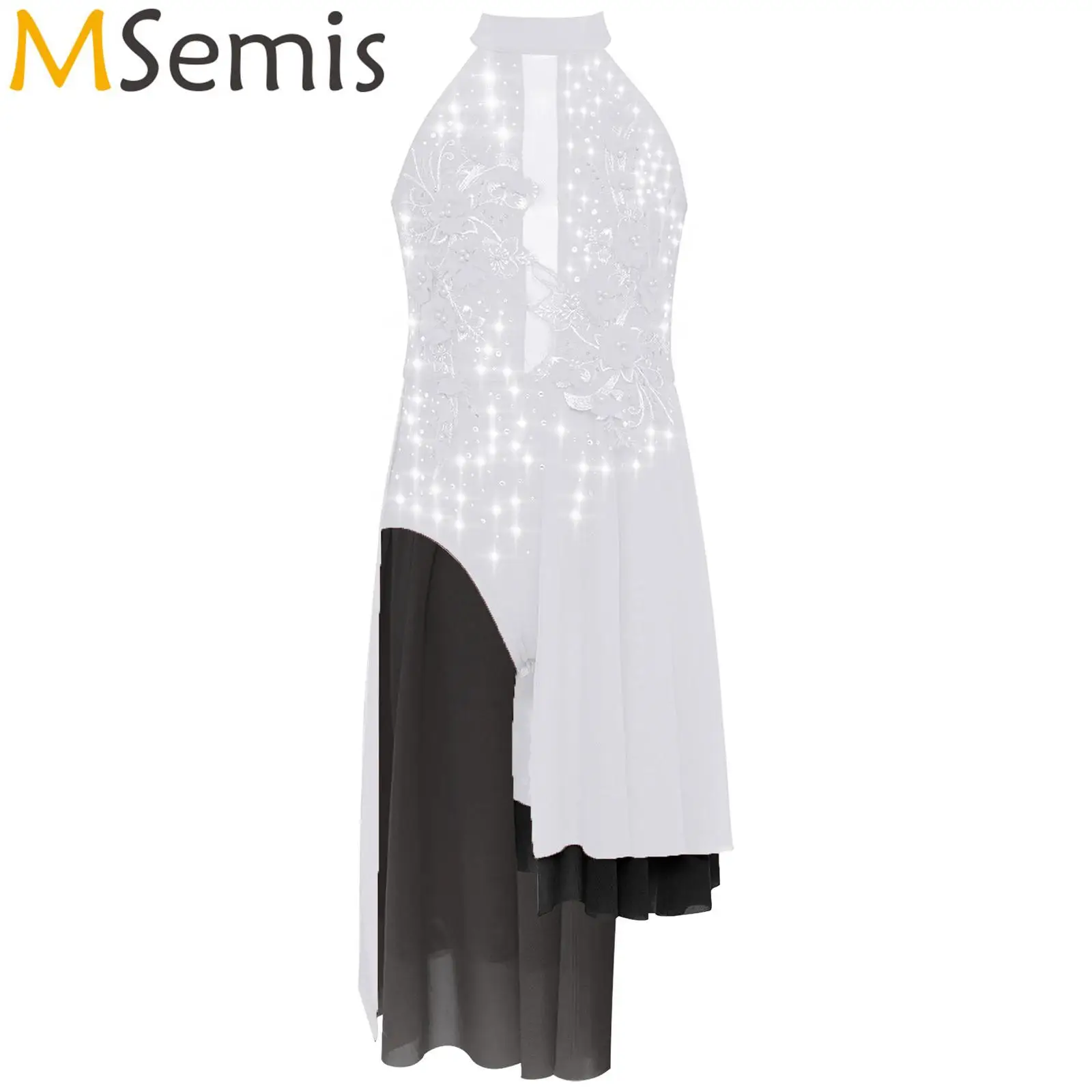 Kids Girls Gymnastics Figure Skating Ballet Dancing Leotard Dress Contemporary Dancewear Applique Split Irregular Mesh Dresses 
Kids Girls Gymnastics Figure Skating Ballet Dancing Leotard Dress Contemporary Dancewear Applique Split Irregular Mesh Dresses