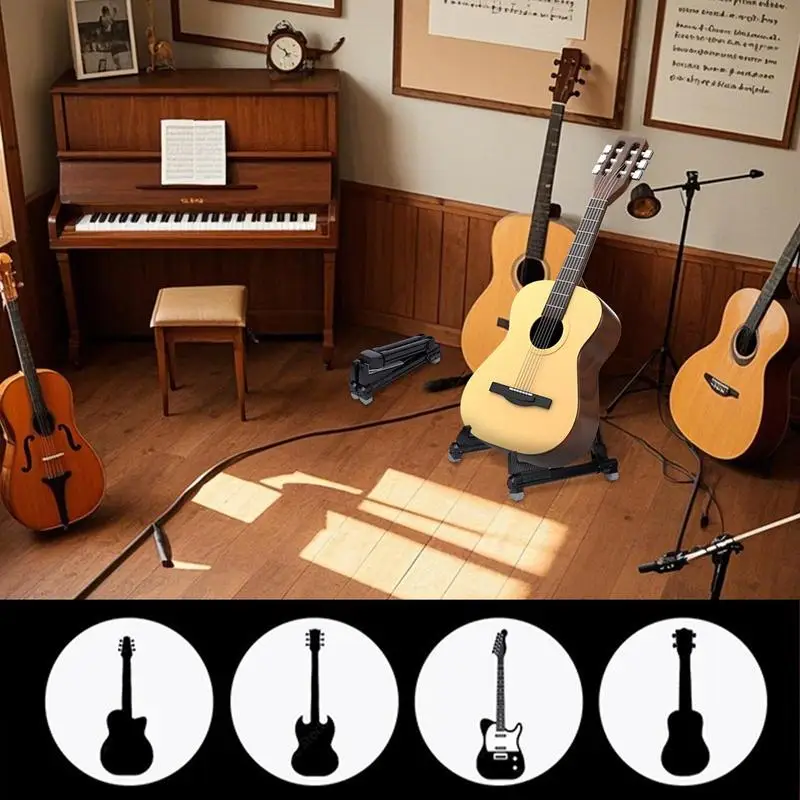 A Shape Guitar Stand A Shape Adjustable Folding Stand For Bass Ukulele Stable Anti-Slip Floor Guitar Holder String Instrument
A Shape Guitar Stand A Shape Adjustable Folding Stand For Bass Ukulele Stable Anti-Slip Floor Guitar Holder String Instrument