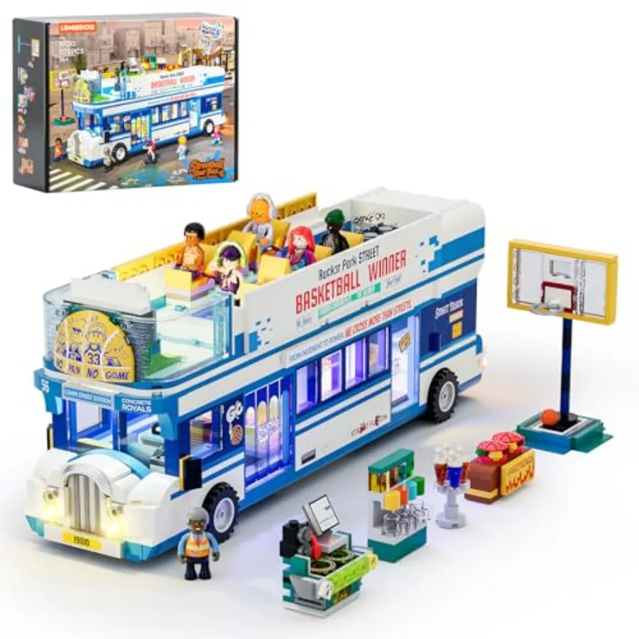 Набор строительных блоков Street Fusion Streetball Tour Bus Lighting Building Bricks Set - Модульный игровой набор City Town с минифигурками для демонстрации
Набор строительных блоков Street Fusion Streetball Tour Bus Lighting Building Bricks Set - Модульный игровой набор City Town с минифигурками для демонстрации