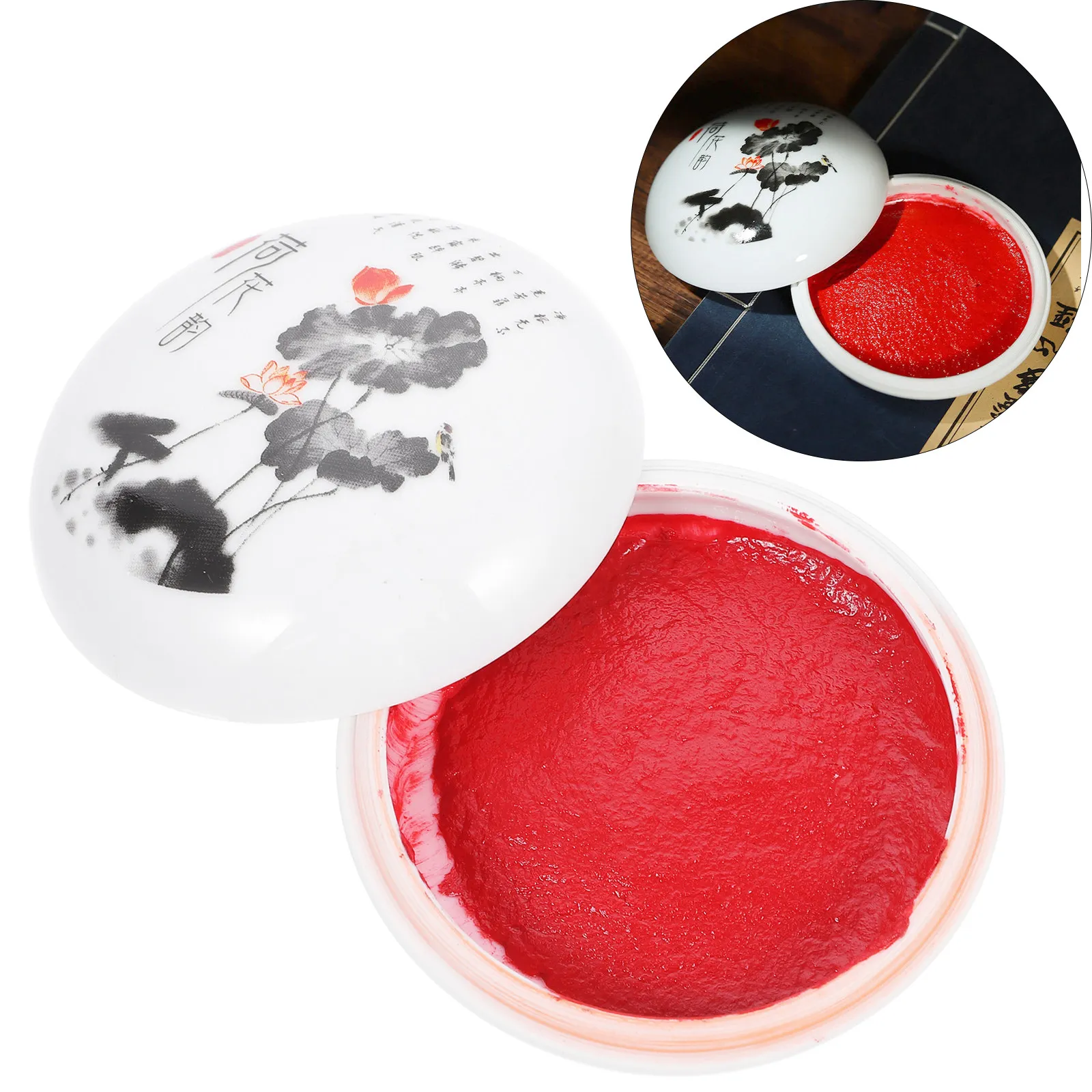 Exquisite Porcelain Inkpad Box for Red Paste Storage Lightweight Retro Chinese Style Calligraphy Supplies Ceramic Container
Exquisite Porcelain Inkpad Box for Red Paste Storage Lightweight Retro Chinese Style Calligraphy Supplies Ceramic Container