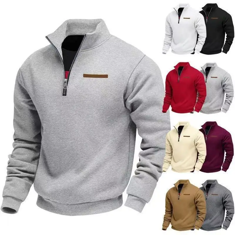 American-Style Plus-Size Men's Autumn And Winter Fleece-Lined Hoodie With Half-Zip Loose Stand-Up Collar Pullover Solid Color
American-Style Plus-Size Men's Autumn And Winter Fleece-Lined Hoodie With Half-Zip Loose Stand-Up Collar Pullover Solid Color