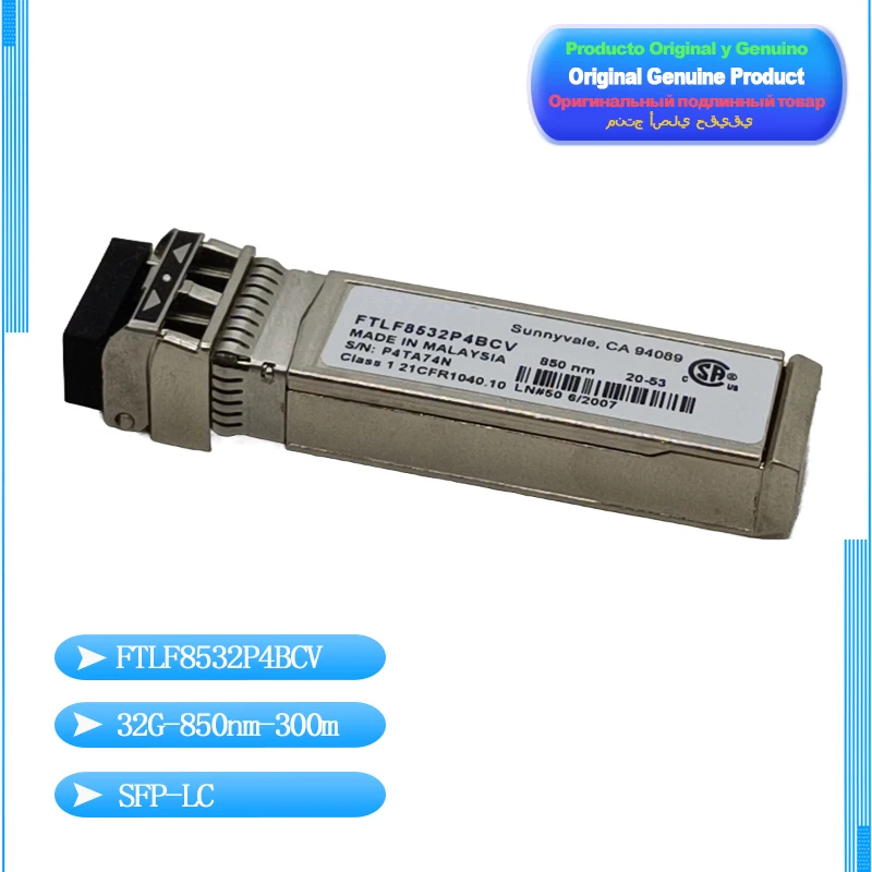 For FTLF8532P4BCV FTLF8532P4BCV-HD FTLF8532P4BCV-EM original authentic optical transceiver, LC multimode optical module 95% new
For FTLF8532P4BCV FTLF8532P4BCV-HD FTLF8532P4BCV-EM original authentic optical transceiver, LC multimode optical module 95% new