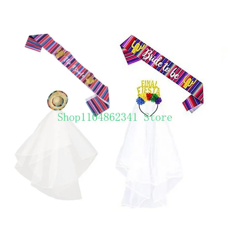 652F Fun Bride to Be Sash and Veil Headbands Headpiece for Celebrations and Parties
652F Fun Bride to Be Sash and Veil Headbands Headpiece for Celebrations and Parties
