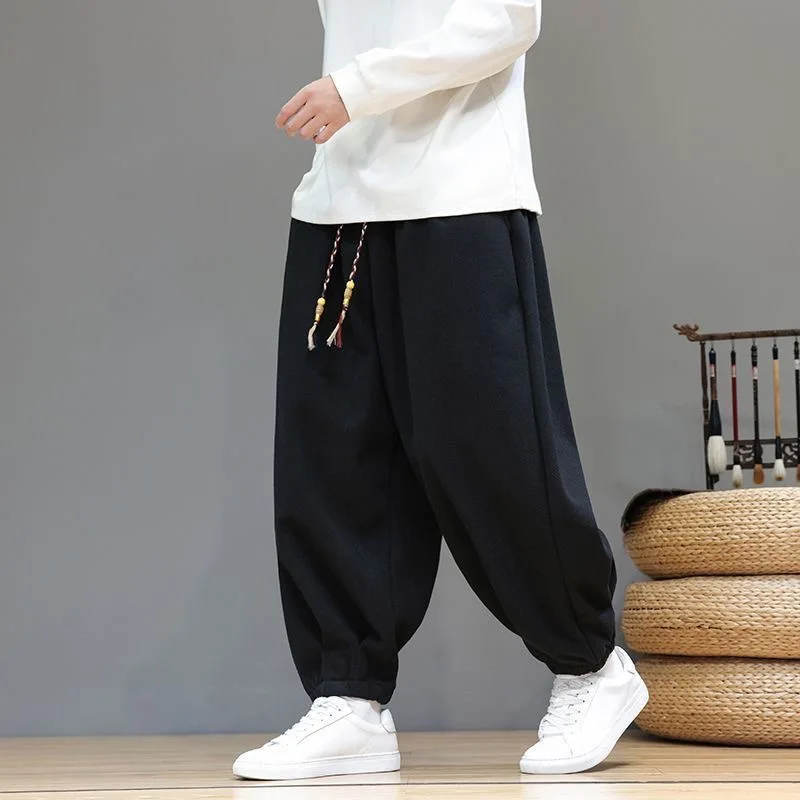 Trendy Fleece Lined Harlan Lantern Pants Men's Autumn Winter Loose Fit Thickened Drawstring Casual Trousers Street Style
Trendy Fleece Lined Harlan Lantern Pants Men's Autumn Winter Loose Fit Thickened Drawstring Casual Trousers Street Style