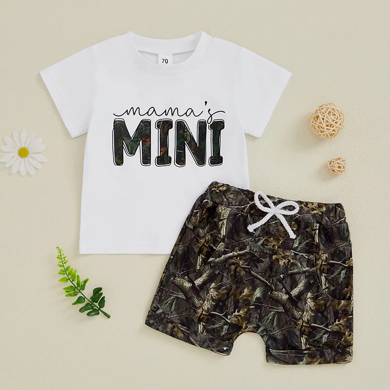 Suefunskry Baby Boys Summer Outfits Letter Print Round Neck Short Sleeve T-Shirts Elastic Waist Shorts 2Pcs Set
Suefunskry Baby Boys Summer Outfits Letter Print Round Neck Short Sleeve T-Shirts Elastic Waist Shorts 2Pcs Set