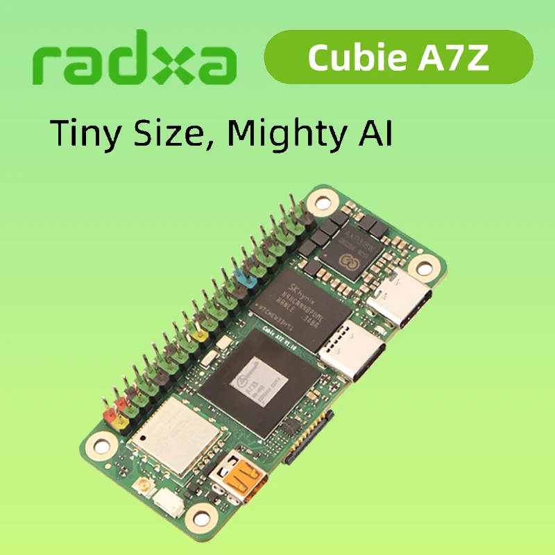 Radxa Cubie A7Z,Allwinner SoC with octa-core CPU, WiFi6 /BT 5.4 dual-screen display, and RISC-V Coprocessor,Mighty AI Deve Board
Radxa Cubie A7Z,Allwinner SoC with octa-core CPU, WiFi6 /BT 5.4 dual-screen display, and RISC-V Coprocessor,Mighty AI Deve Board
