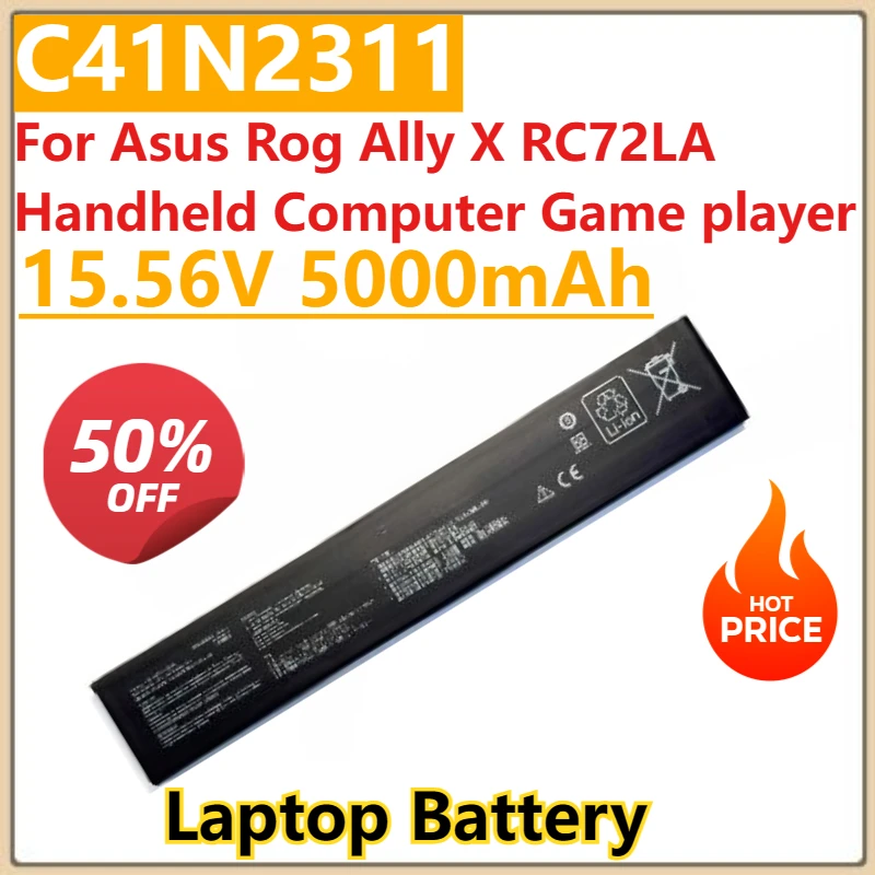 Новый аккумулятор для ноутбука 15,56 В 5000 мАч C41N2311 для Asus Rog Ally X RC72LA портативный компьютерный игровой плеер
Новый аккумулятор для ноутбука 15,56 В 5000 мАч C41N2311 для Asus Rog Ally X RC72LA портативный компьютерный игровой плеер