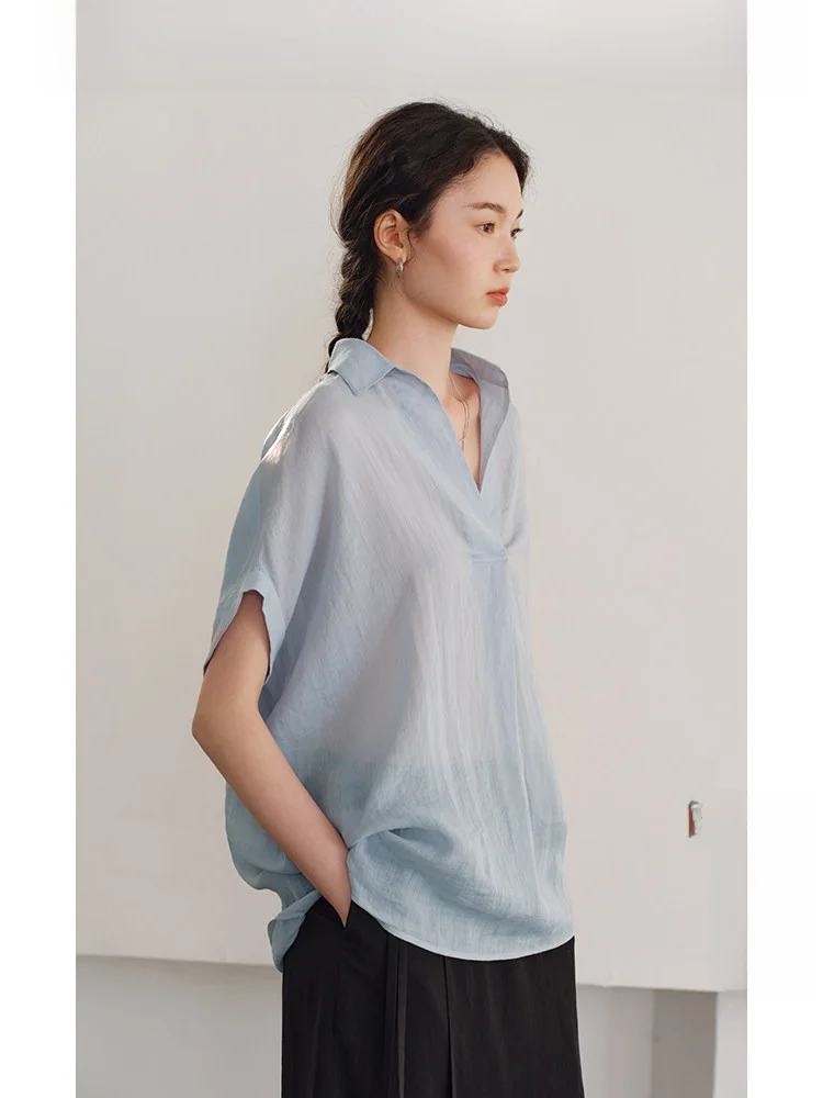 Pure Flax Women's Short Sleeve Shirt Thin Summer Commute Versatile Casual Style Loose Fit Simple Design Ultra Lightweight
Pure Flax Women's Short Sleeve Shirt Thin Summer Commute Versatile Casual Style Loose Fit Simple Design Ultra Lightweight