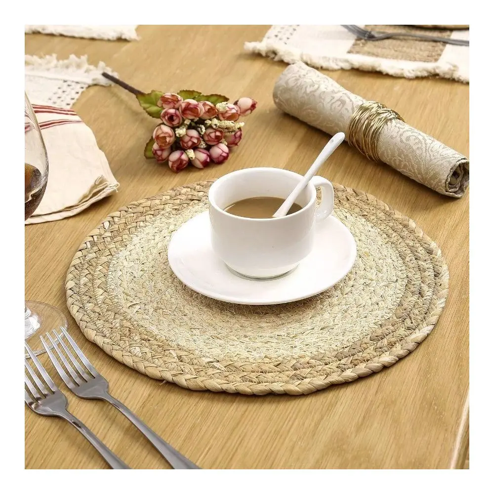 Boho Placemats Set Of 6 Natural Cotton Burlap And Water Straw Woven Combination Table Mats Perfect For Dining Table Kitchen Ide
Boho Placemats Set Of 6 Natural Cotton Burlap And Water Straw Woven Combination Table Mats Perfect For Dining Table Kitchen Ide
