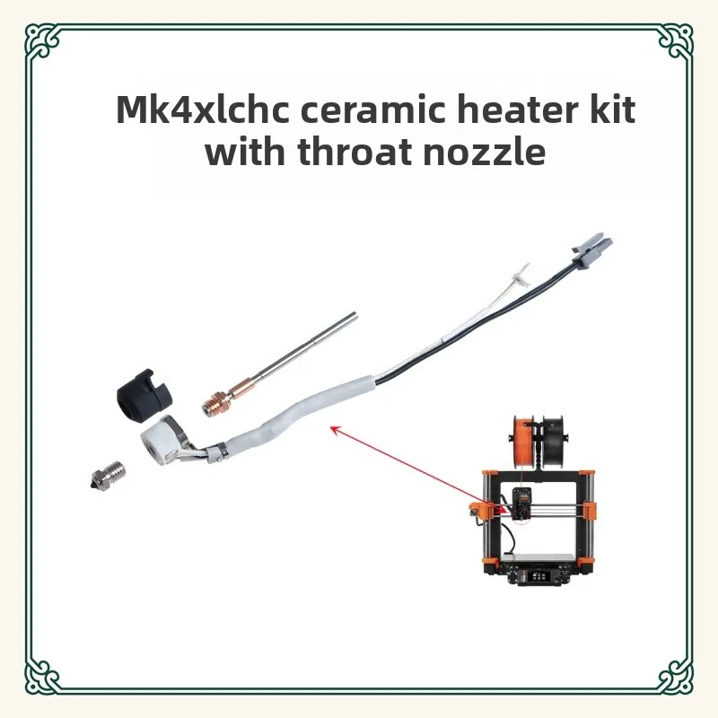 Аксессуары для 3D-принтеров для экструдера Prusa MK4 XL, комплект керамического нагревателя CHC с насадкой для горла
Аксессуары для 3D-принтеров для экструдера Prusa MK4 XL, комплект керамического нагревателя CHC с насадкой для горла