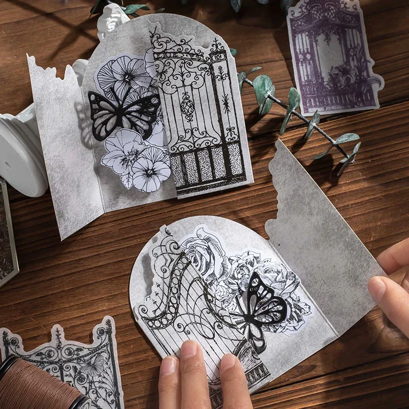 20 pcs Sticker Gothic Castle retro black and white European classical door and window decoration material scrapbook 8 kinds
20 pcs Sticker Gothic Castle retro black and white European classical door and window decoration material scrapbook 8 kinds