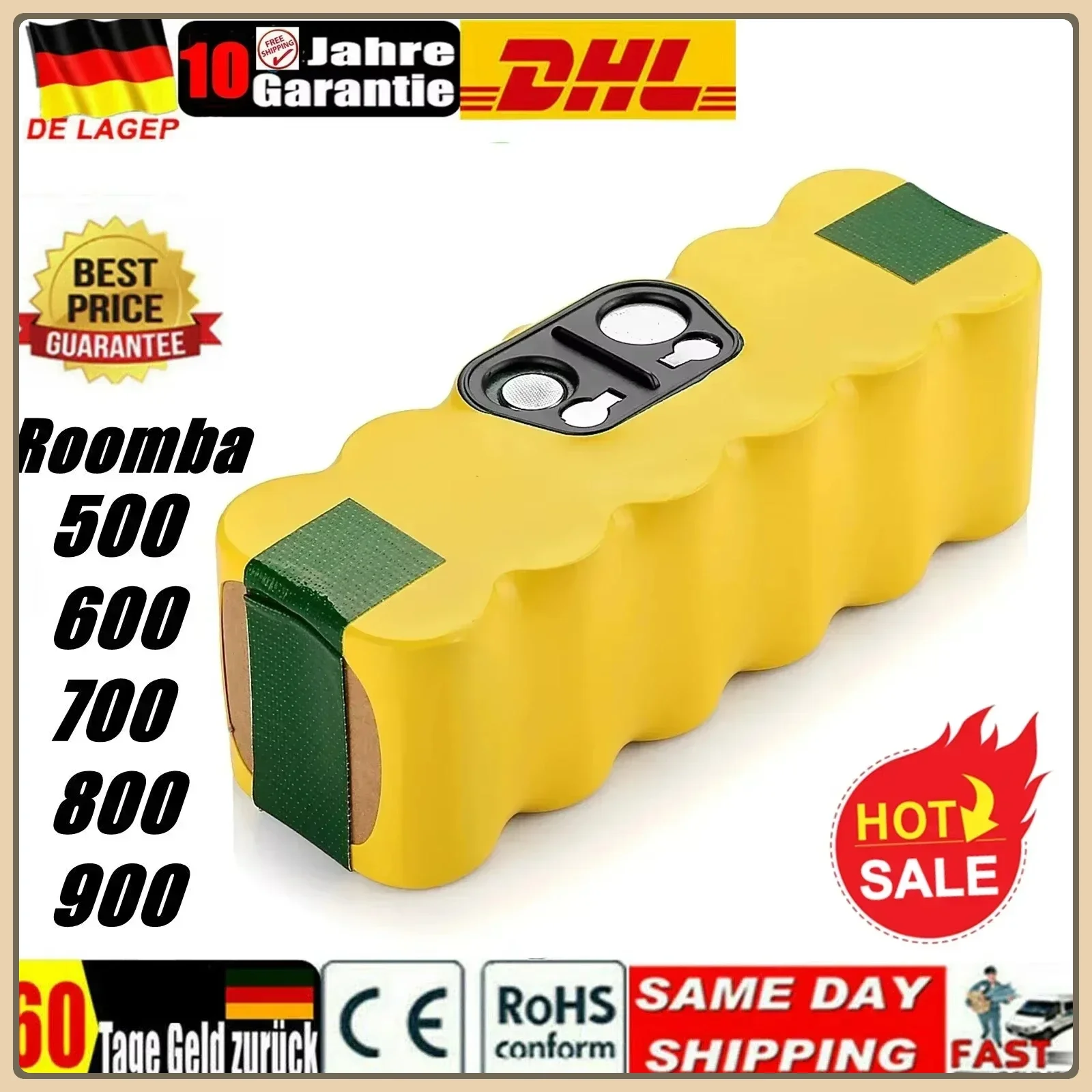 100%NowFor iRobot Roomba 50014.4VBattery For iRobot Roomba12800mAh Battery600 700 800 900series14.4V 620 650 770 780 580 Battery
100%NowFor iRobot Roomba 50014.4VBattery For iRobot Roomba12800mAh Battery600 700 800 900series14.4V 620 650 770 780 580 Battery