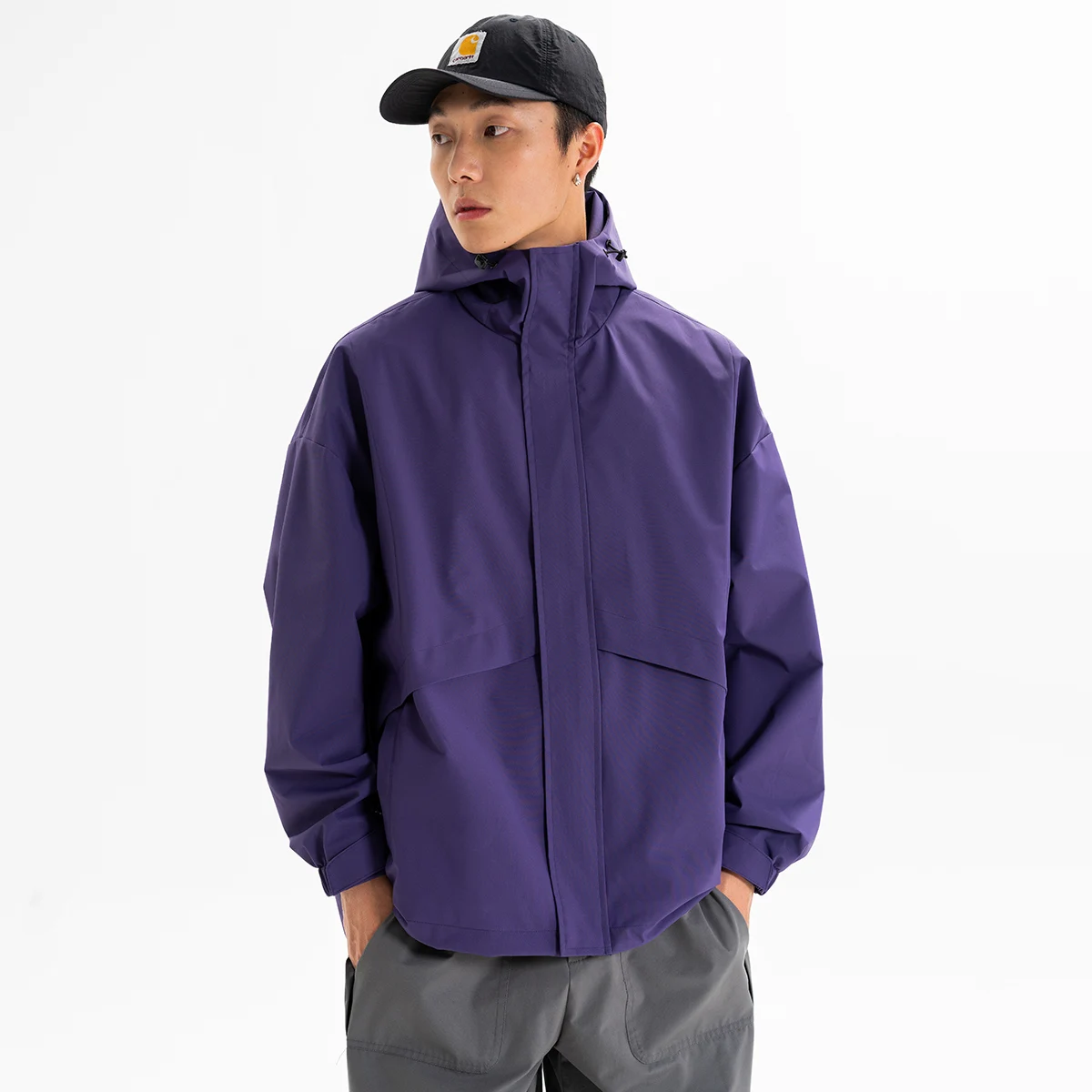 Wassup Blueo Men's Outdoor Waterproof Jaet Spring Autumn Tee-Proof Purple Windbreaker Loose Fit Faion Urban Sle
Wassup Blueo Men's Outdoor Waterproof Jaet Spring Autumn Tee-Proof Purple Windbreaker Loose Fit Faion Urban Sle