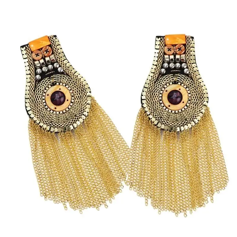 652F 2pcs Retros Tassels Epaulette Chain Shoulder Epaulet Clothes Dress Appliques for Performers and Fashion Lover
652F 2pcs Retros Tassels Epaulette Chain Shoulder Epaulet Clothes Dress Appliques for Performers and Fashion Lover