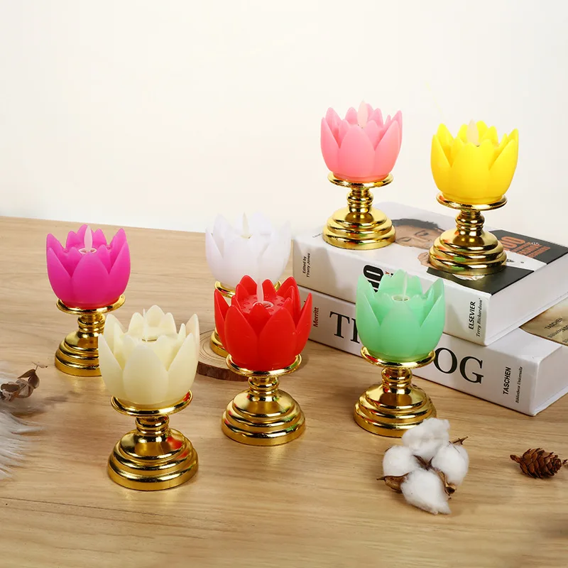 Set of 2 LED Electronic Candles Lotus Flower Swing flame LED Candles for Temple Religious Services Buddhist Offerings Decoration
Set of 2 LED Electronic Candles Lotus Flower Swing flame LED Candles for Temple Religious Services Buddhist Offerings Decoration