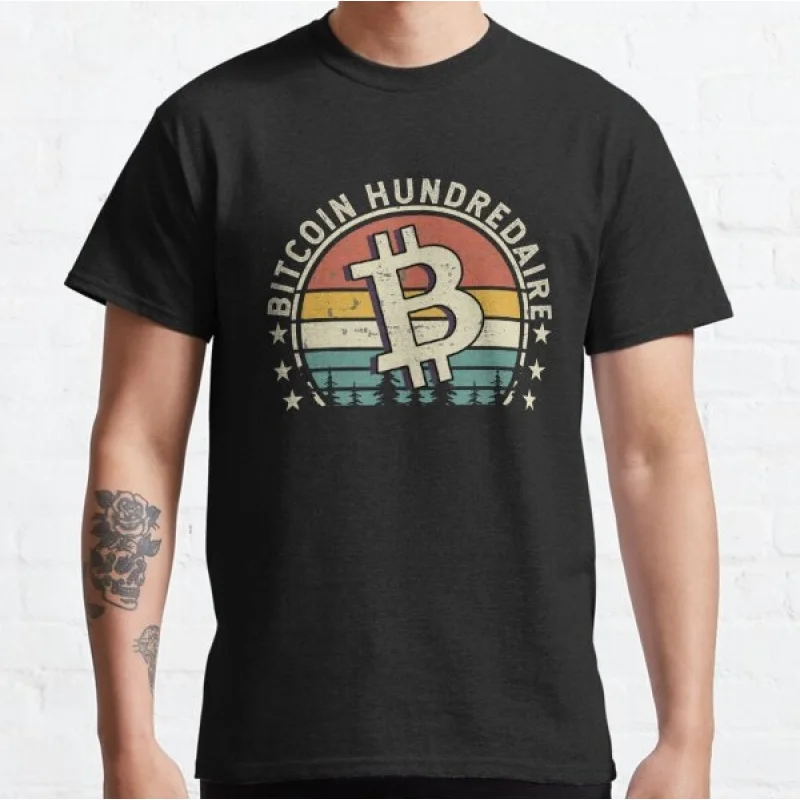 Retro Hundredaire Gift t shirt for Crypto Traders BTC Fan Bitcoin Symbol tee 100% cotton printed Graphic clothes All size tops
Retro Hundredaire Gift t shirt for Crypto Traders BTC Fan Bitcoin Symbol tee 100% cotton printed Graphic clothes All size tops