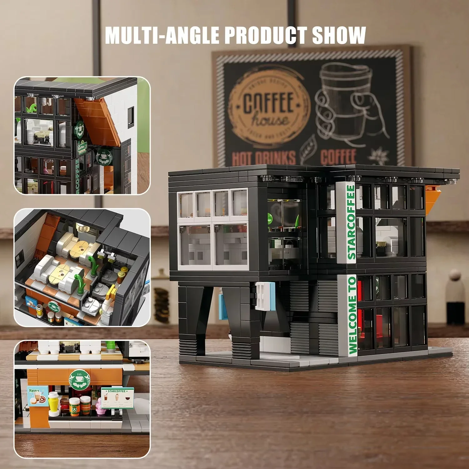 T2071 Toy Coffee Shop Assembly Model Street View Series Pirate Ship Building Blocks Toy Gift
T2071 Toy Coffee Shop Assembly Model Street View Series Pirate Ship Building Blocks Toy Gift