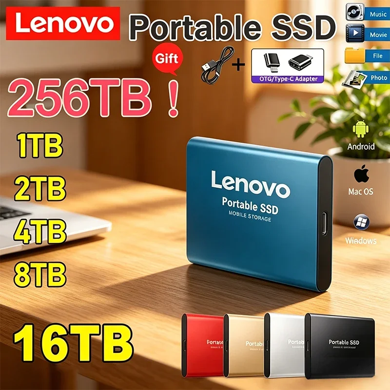 Lenovo Solid State Disk 1TB External Hard Drive 2TB High Speed Hard Disk 256TB USB3.1 Portable SSD 128TB for Pc/Laptop/Mac/Phone
Lenovo Solid State Disk 1TB External Hard Drive 2TB High Speed Hard Disk 256TB USB3.1 Portable SSD 128TB for Pc/Laptop/Mac/Phone
